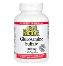 Natural Factors, Glucosamine Sulfate, 500 mg, 180 Capsules
