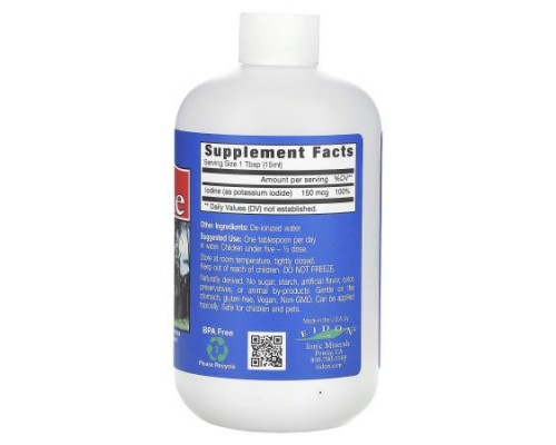 Eidon Ionic Minerals, Ionic Minerals, Iodine, 18 oz (533 ml) Eidon Ionic Minerals, Ionic Minerals, Iodine, 18 oz (533 ml)