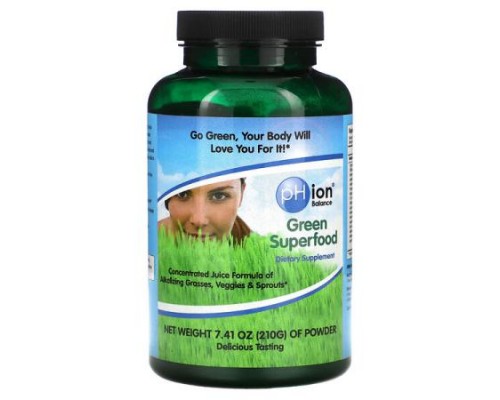 pHion Balance, Green Superfood, Powder, 7.41 oz (210 g) (Discontinued Item) pHion Balance, Green Superfood, Powder, 7.41 oz (210 g) (Discontinued Item)