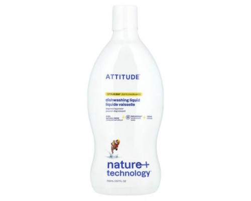 ATTITUDE, Dishwashing Liquid, Citrus Zest, 23.7 fl oz (700 ml) ATTITUDE, Dishwashing Liquid, Citrus Zest, 23.7 fl oz (700 ml)