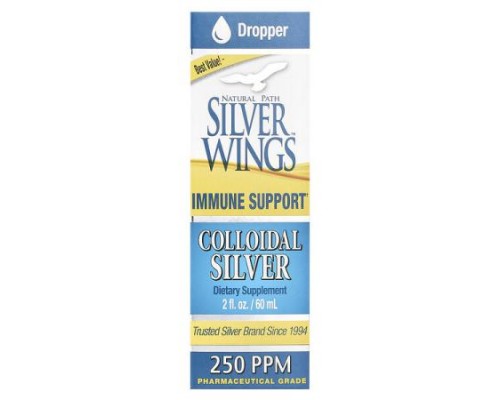 Natural Path Silver Wings, Colloidal Silver, 250 ppm, 2 fl oz (60 ml) Natural Path Silver Wings, Colloidal Silver, 250 ppm, 2 fl oz (60 ml)