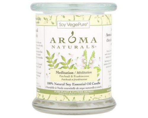 Aroma Naturals, Soy VegePure®, Medium Glass Soy Pillar Candle, Patchouli & Frankincense, 8.8 oz (260 g) Aroma Naturals, Soy VegePure®, Medium Glass Soy Pillar Candle, Patchouli & Frankincense, 8.8 oz (260 g)