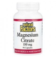 Natural Factors, Magnesium Citrate, 150 mg, 90 Capsules