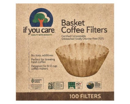 If You Care, Basket Coffee Filters, 100 Filters If You Care, Basket Coffee Filters, 100 Filters