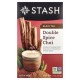 Stash Tea, Black Tea, Double Spice Chai, 18 Tea Bags, 1.1 oz (33 g)