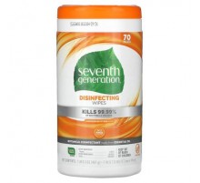 Seventh Generation, Disinfecting Wipes, Lemongrass Citrus, 70 Wet Wipes, 1 lb 0.3 oz (461 g)
