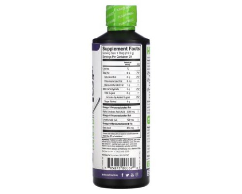 Barlean's, Seriously Delicious, Omega-3 from Flax Oil, Blackberry Smoothie, 2,968 mg, 16 oz (454 g)