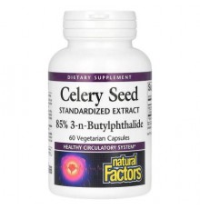 Natural Factors, Celery Seed, Standardized Extract, 60 Vegetarian Capsules
