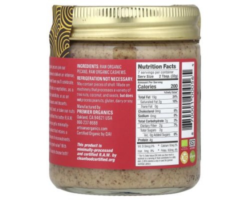 Artisana, Organics, Raw Pecan Butter with Cashews, 8 oz (227 g) Artisana, Organics, Raw Pecan Butter with Cashews, 8 oz (227 g)