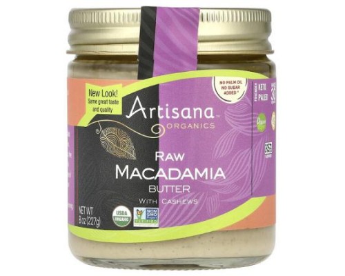 Artisana, Organics, Raw Macadamia Butter with Cashews, 8 oz (227 g) Artisana, Organics, Raw Macadamia Butter with Cashews, 8 oz (227 g)