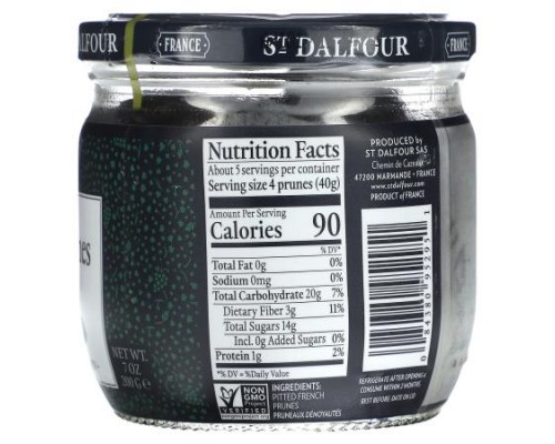 St. Dalfour, French Prunes, Pitted, 7 oz (200 g)
