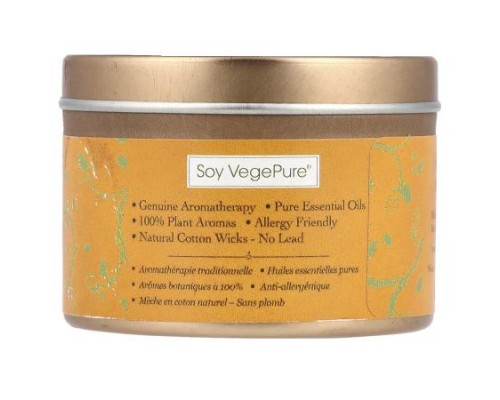 Aroma Naturals, Soy VegePure®, Travel Tin Candle, Clarity, Orange & Cedar, 2.8 oz (79.38 g) Aroma Naturals, Soy VegePure®, Travel Tin Candle, Clarity, Orange & Cedar, 2.8 oz (79.38 g)