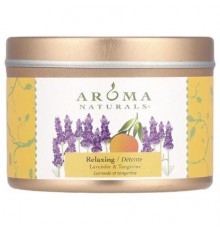 Aroma Naturals, Soy VegePure®, Travel Tin Candle, Relaxing, Lavender & Tangerine, 2.8 oz (79.38 g)