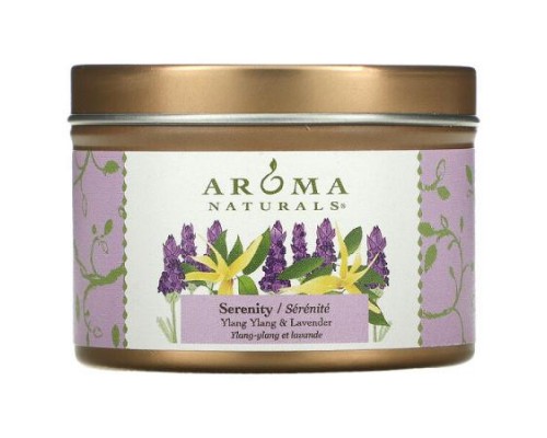 Aroma Naturals, Soy VegePure, Travel Candle, Serenity, Ylang Ylang & Lavender, 2.8 oz (79.38 g) Aroma Naturals, Soy VegePure, Travel Candle, Serenity, Ylang Ylang & Lavender, 2.8 oz (79.38 g)