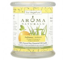 Aroma Naturals, Soy VegePure®, 100% Natural Soy Essential Oil Candle, Ambiance, Orange & Lemongrass, 8.8 oz (260 g)