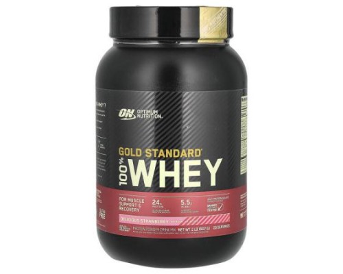 Optimum Nutrition, Gold Standard® 100% Whey, Delicious Strawberry, 2 lb (907 g)