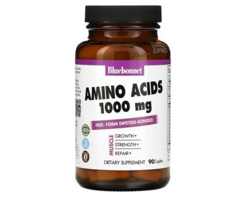 Bluebonnet Nutrition, Amino Acids, 1,000 mg, 90 Caplets Bluebonnet Nutrition, Amino Acids, 1,000 mg, 90 Caplets