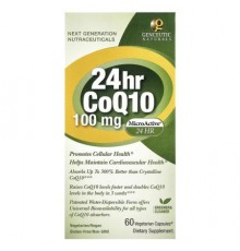 Genceutic Naturals, 24hr CoQ10, 100 mg, 60 Vegetarian Capsules®