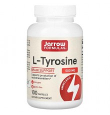 Jarrow Formulas, L-Tyrosine, 500 mg, 100 Capsules