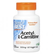 Doctor's Best, Acetyl-L-Carnitine, 500 mg, 60 Veggie Caps