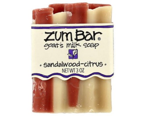 ZUM, Zum Bar®, Goat's Milk Bar Soap, Sandalwood-Citrus, 3 oz ZUM, Zum Bar®, Goat's Milk Bar Soap, Sandalwood-Citrus, 3 oz