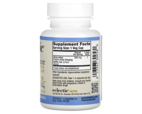 Eclectic Herb, Nettle Root, 300 mg, 90 Veg Caps