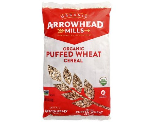 Arrowhead Mills, Organic Puffed Wheat Cereal, 6 oz (170 g) Arrowhead Mills, Organic Puffed Wheat Cereal, 6 oz (170 g)