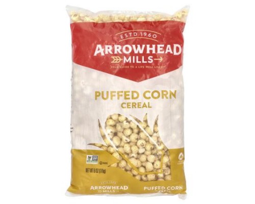 Arrowhead Mills, Puffed Corn Cereal, 6 oz (170 g) Arrowhead Mills, Puffed Corn Cereal, 6 oz (170 g)