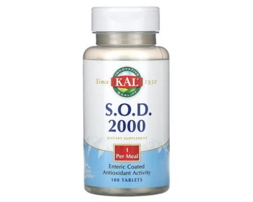KAL, S.O.D. 2000, 100 Tablets