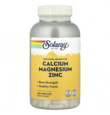 Solaray, Calcium Magnesium Zinc, 250 VegCaps