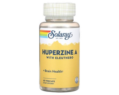 Solaray, Huperzine A with Eleuthero, 60 VegCaps Solaray, Huperzine A with Eleuthero, 60 VegCaps