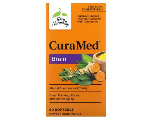Terry Naturally, CuraMed, Brain, 60 Softgels