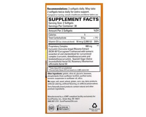 Terry Naturally, CuraMed, Brain, 60 Softgels