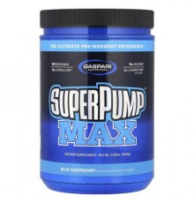 Gaspari Nutrition, SuperPump™ Max, Blue Raspberry, 1.41 lbs (640 g)