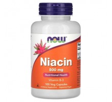 NOW Foods, Niacin, 500 mg, 100 Veg Capsules