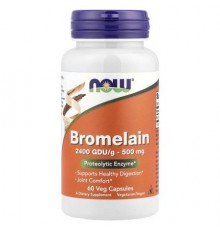 NOW Foods, Bromelain, 500 mg, 60 Veg Capsules