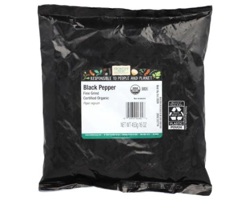 Frontier Co-op, Organic Fine Grind Black Pepper, 16 oz (453 g) Frontier Co-op, Organic Fine Grind Black Pepper, 16 oz (453 g)