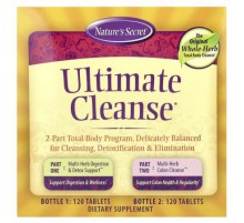 Nature's Secret, Ultimate Cleanse®, 2 Part Total-Body Program, 2 Bottles, 120 Tablets Each