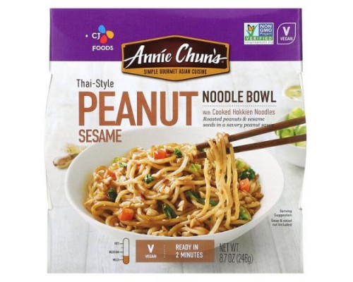 Annie Chun's, Noodle Bowl, Thai-Style Peanut Sesame, Mild, 8.7 oz (246 g) Annie Chun's, Noodle Bowl, Thai-Style Peanut Sesame, Mild, 8.7 oz (246 g)