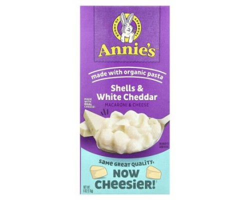 Annie's Homegrown, Macaroni & Cheese, Shells & White Cheddar, 6 oz (170 g) Annie's Homegrown, Macaroni & Cheese, Shells & White Cheddar, 6 oz (170 g)