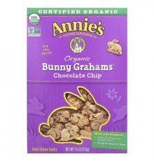 Annie's Homegrown, Organic Baked Bunny Graham Snacks, Chocolate Chip, 7.5 oz (213 g)