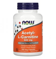 NOW Foods, Acetyl-L-Carnitine, 500 mg, 100 Veg Capsules