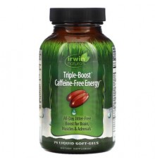Irwin Naturals, Triple-Boost Caffeine-Free Energy, 75 Liquid Soft-Gels
