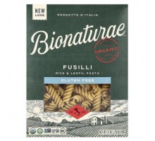 Bionaturae, Fusilli, Rice & Lentil Pasta, Gluten Free, 12 oz (340 g)