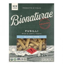 Bionaturae, Fusilli, Rice & Lentil Pasta, Gluten Free, 12 oz (340 g)