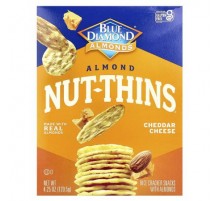 Blue Diamond, Almond Nut-Thins®, Rice Cracker Snacks with Almonds, Cheddar Cheese, 4.25 oz (120.5 g) (Discontinued Item)