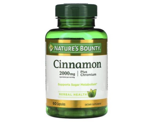 Nature's Bounty, Cinnamon Plus Chromium, 60 Capsules Nature's Bounty, Cinnamon Plus Chromium, 60 Capsules