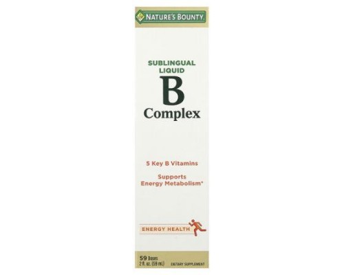 Nature's Bounty, B-Complex, Sublingual Liquid, 2 fl oz (59 ml)