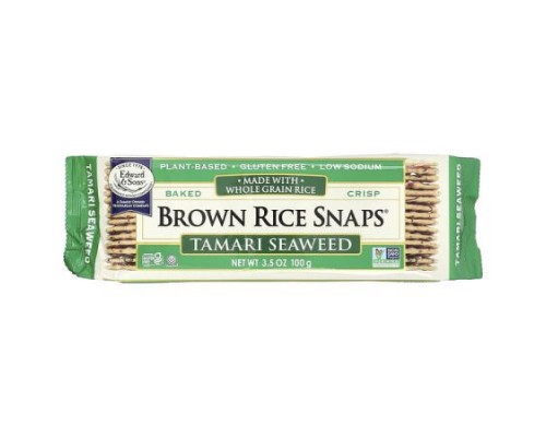 Edward & Sons, Brown Rice Snaps®, Tamari Seaweed, 3.5 oz (100 g)
