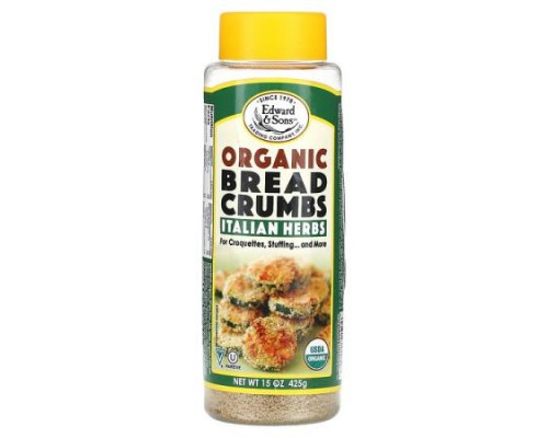 Edward & Sons, Organic Breadcrumbs, Italian Herbs, 15 oz (425 g) Edward & Sons, Organic Breadcrumbs, Italian Herbs, 15 oz (425 g)